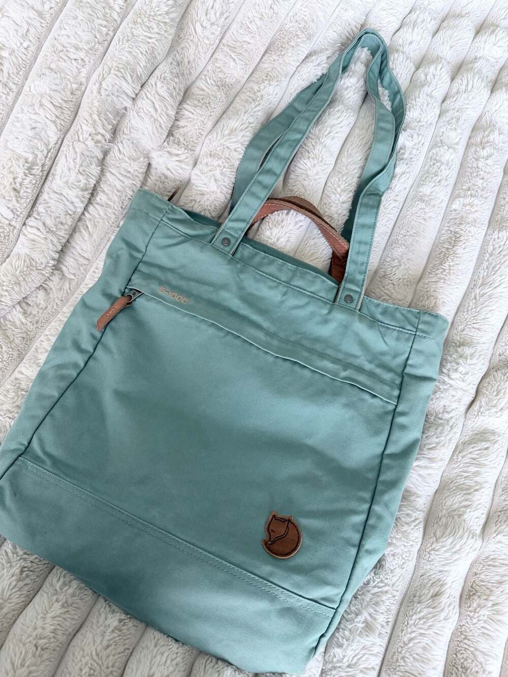 Fjällräven Totepack No. 1 Convertible Tote Backpack G-1000 Frost Green